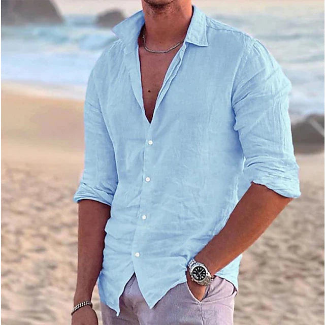 Jaxon | Men's Linen Shirt – Lightweight Cotton Blend, Casual Comfort 11