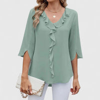 Stella | Elegant And Lightweight Chiffon Ruffle Blouse