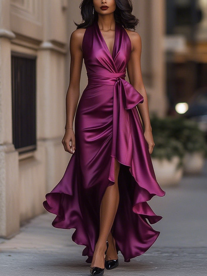 Jessica | Timeless and Glamour Satin Evening Maxi Dress 10