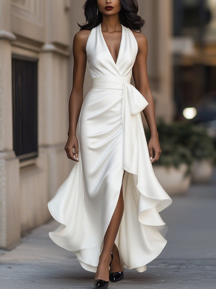 Jessica | Timeless and Glamour Satin Evening Maxi Dress 7