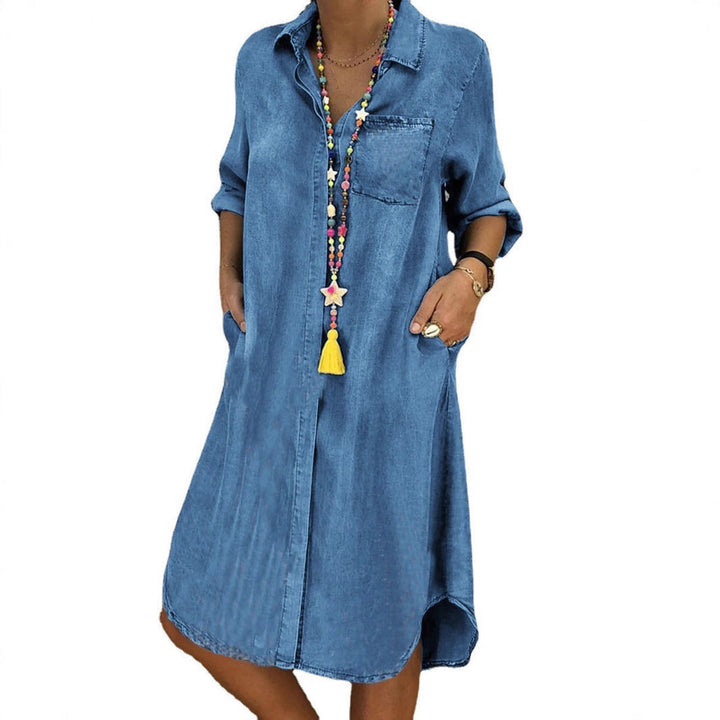 Julia | Chic and Effortless Denim Shirt Dress 7