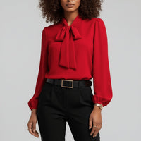 Mila | Refined And Sophisticated Bow-Tie Blouse