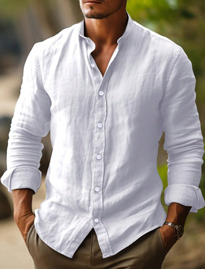 Kellan | Lightweight and Breathable Modern Linen Shirt 6