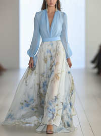 Seraphina| Elegantes und modernes Maxikleid mit flatternden Ärmeln