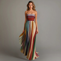 Arlina | Abito estivo lungo elegante senza spalline