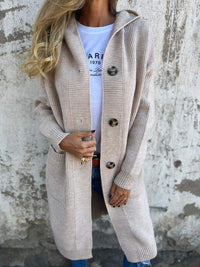 Elora | Eleganter langer Strick-Cardigan für Damen