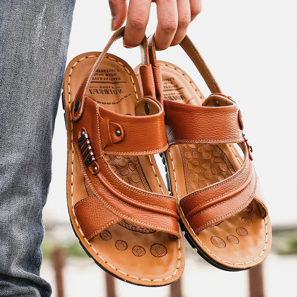 Koen | Vintage Style Men's Leather Sandals 2