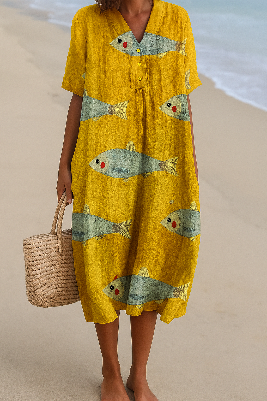 Leah | Artistic Floral Cotton Maxi Dress 0