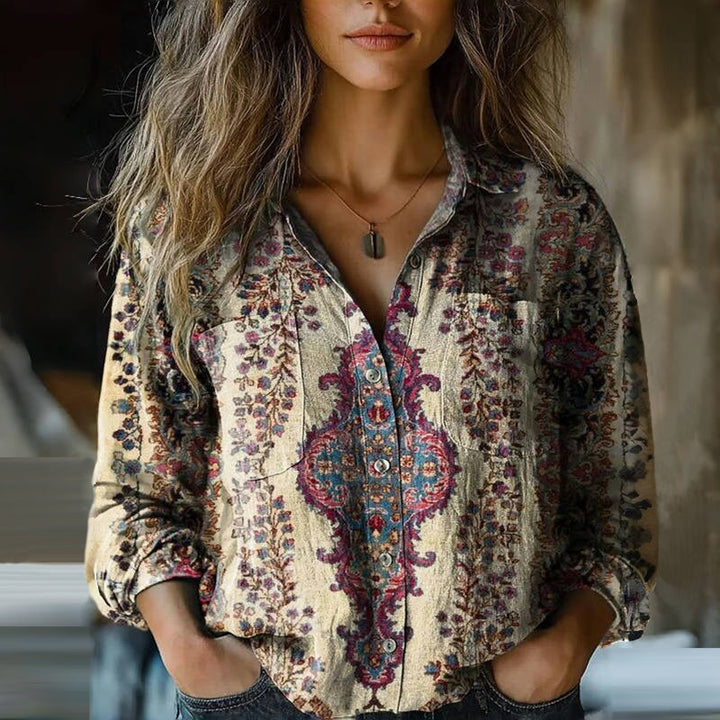 Leith | Floral Print Vintage Blouse 0