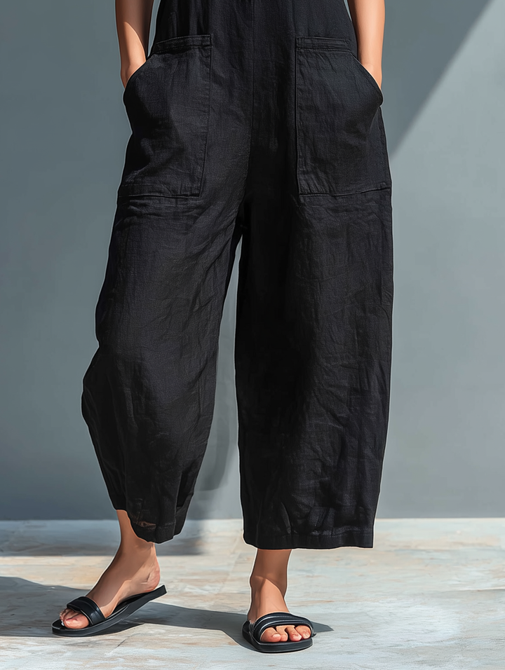 Lila | Sophisticated Sleeveless Mandarin Jumpsuit 4