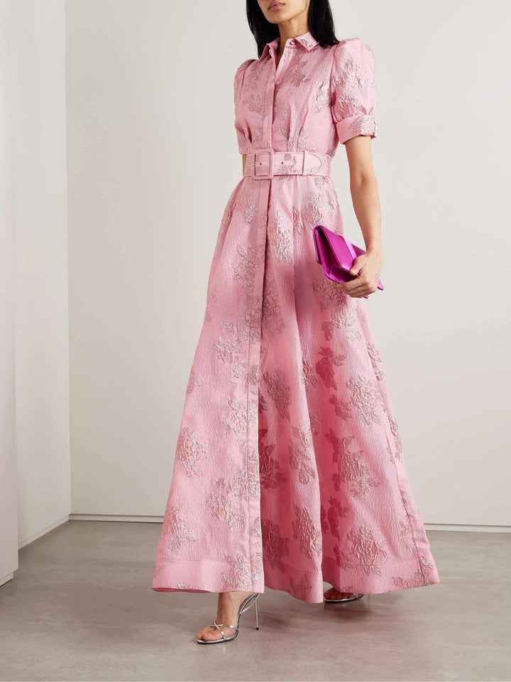 Lily | Chic and Elegant Floral Dress with Belted Waist 0