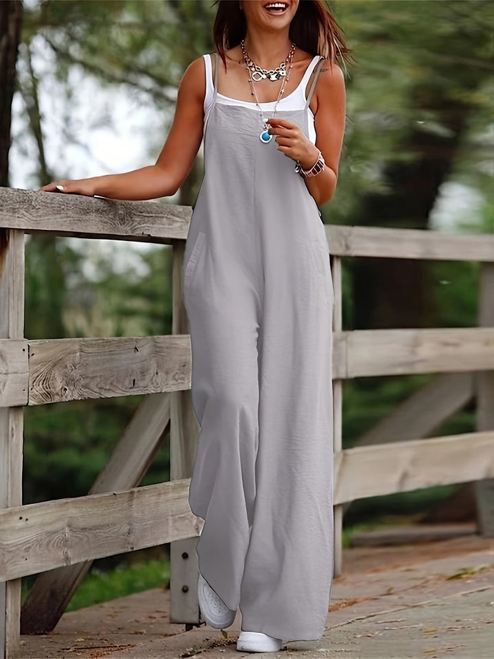 Lily | Comfortable And Breezy Linen Bib Jumpsuit 5