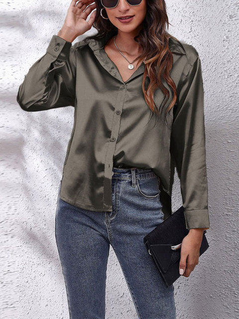 Liora | Long sleeved silk shirt 14