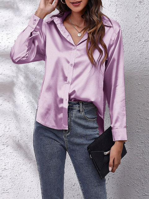 Liora | Long sleeved silk shirt 4