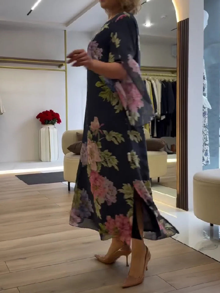 Lisa | Graceful Floral Chiffon Maxi Dress 3