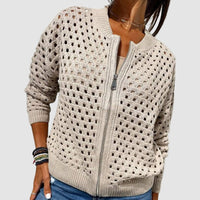 Sophia | Elegant And Versatile Hollow-Knit Cardigan