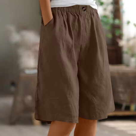 Luna | Casual and Relaxed Oversized Cotton Summer Shorts 9