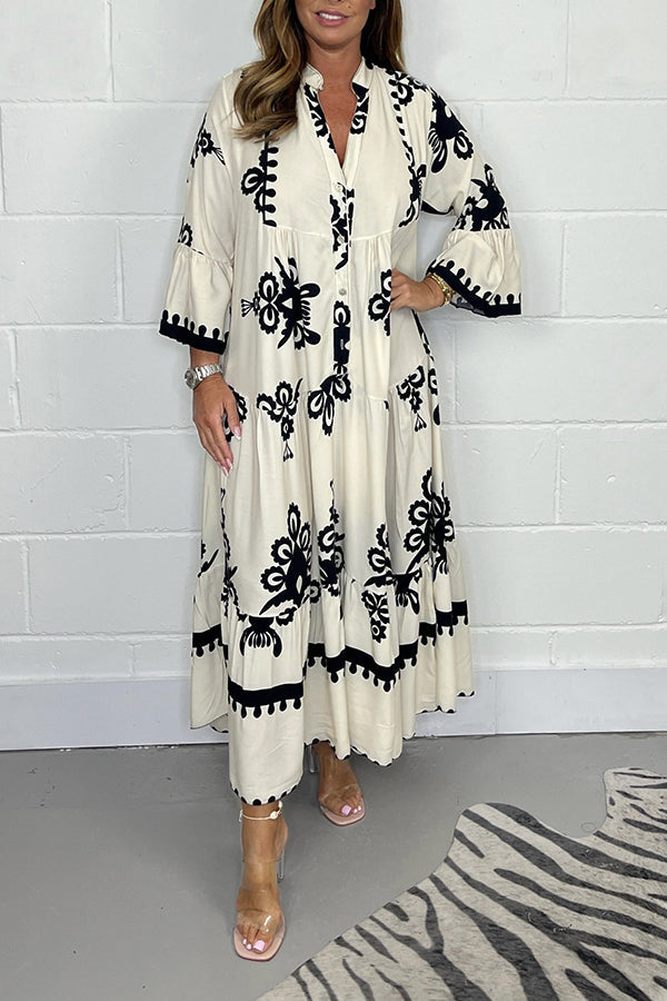 Luna | Enchanting Tiered Floral Maxi Dress 1