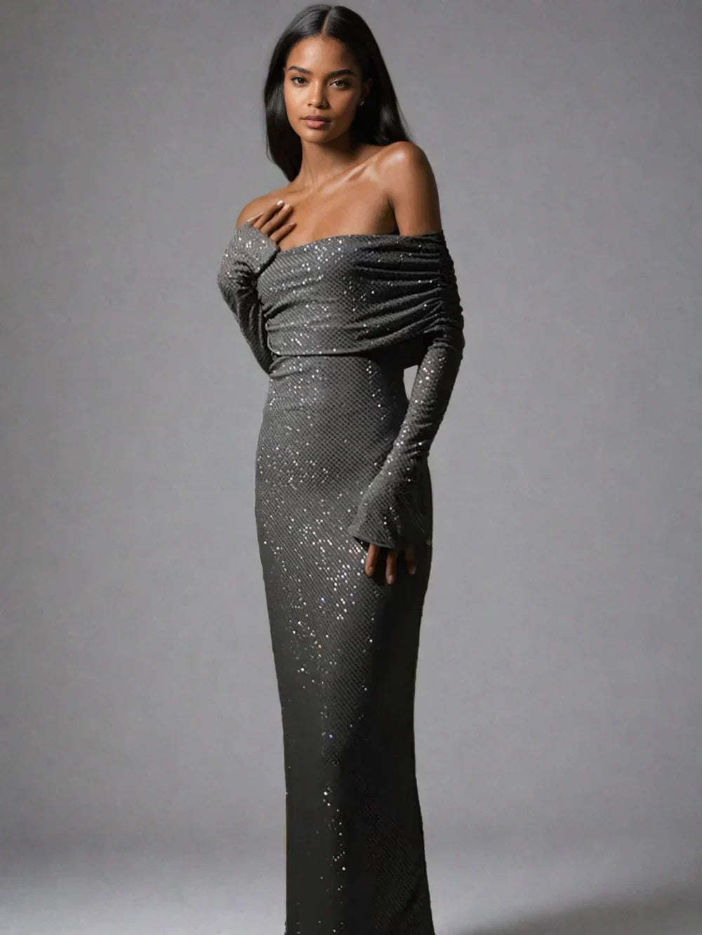 Luna | Lightweight Off-Shoulder Slit Homecoming Dress 0
