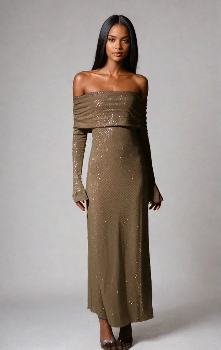 Luna | Lightweight Off-Shoulder Slit Homecoming Dress 1