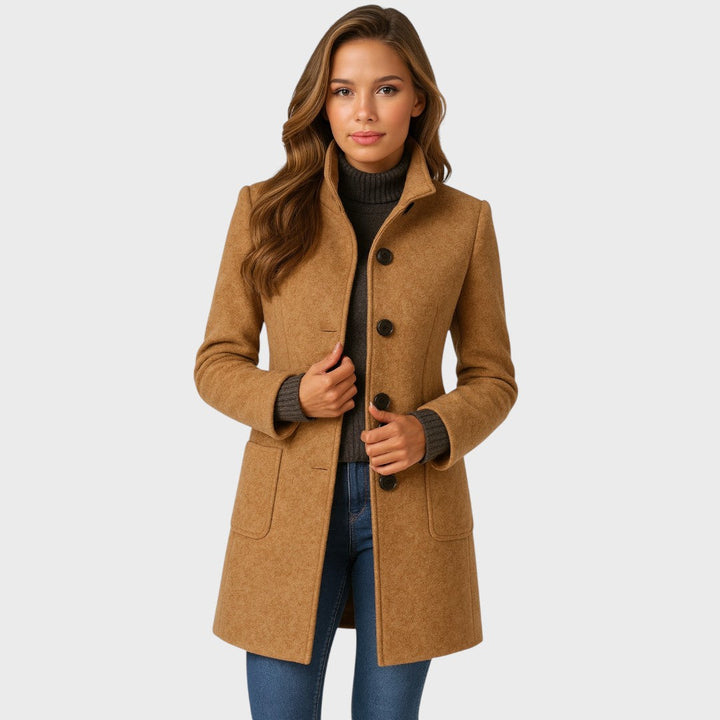 Maddison | Elegant & Warm Women’s Winter Coat – Tailored Wool Button-Up 0