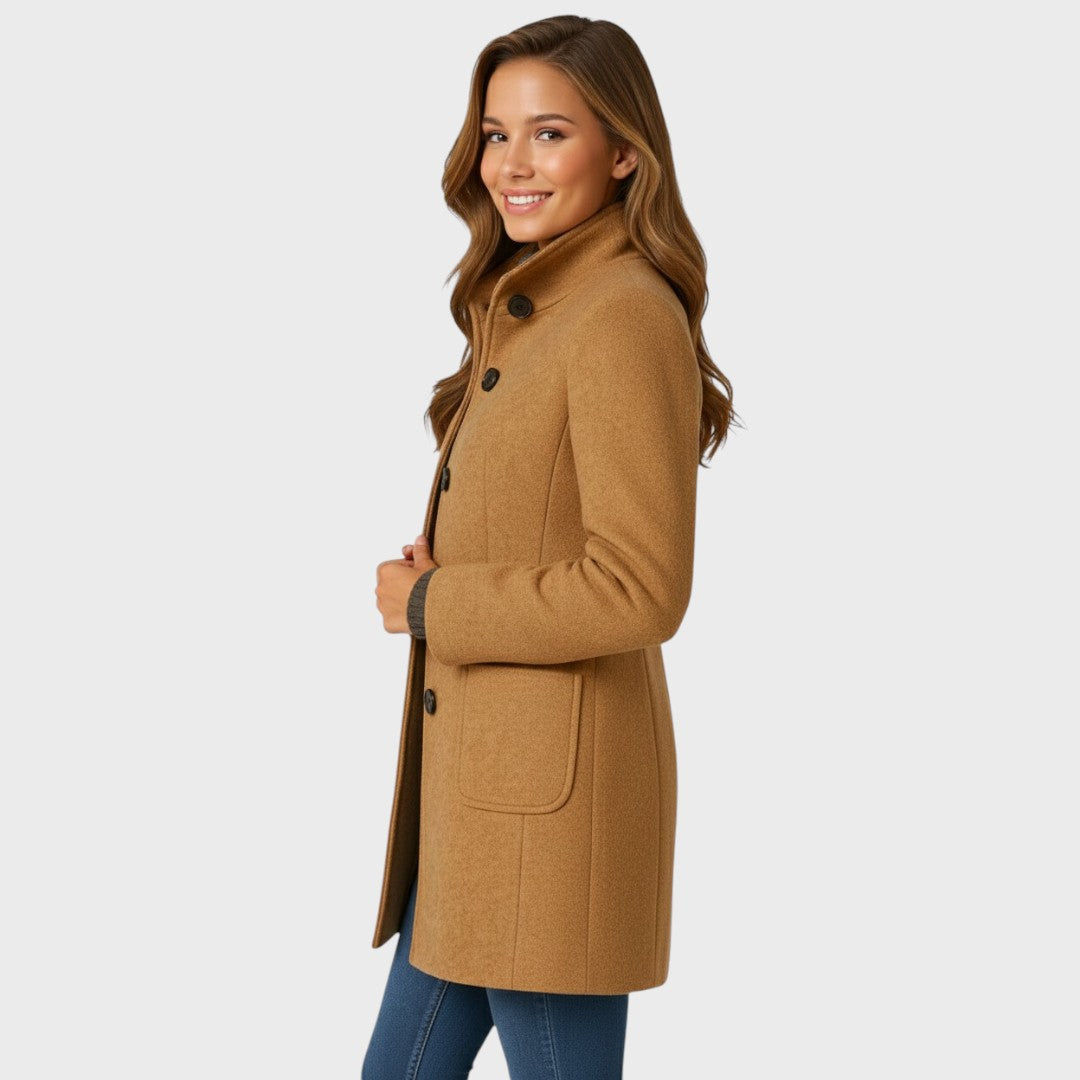 Maddison | Elegant & Warm Women’s Winter Coat – Tailored Wool Button-Up 2