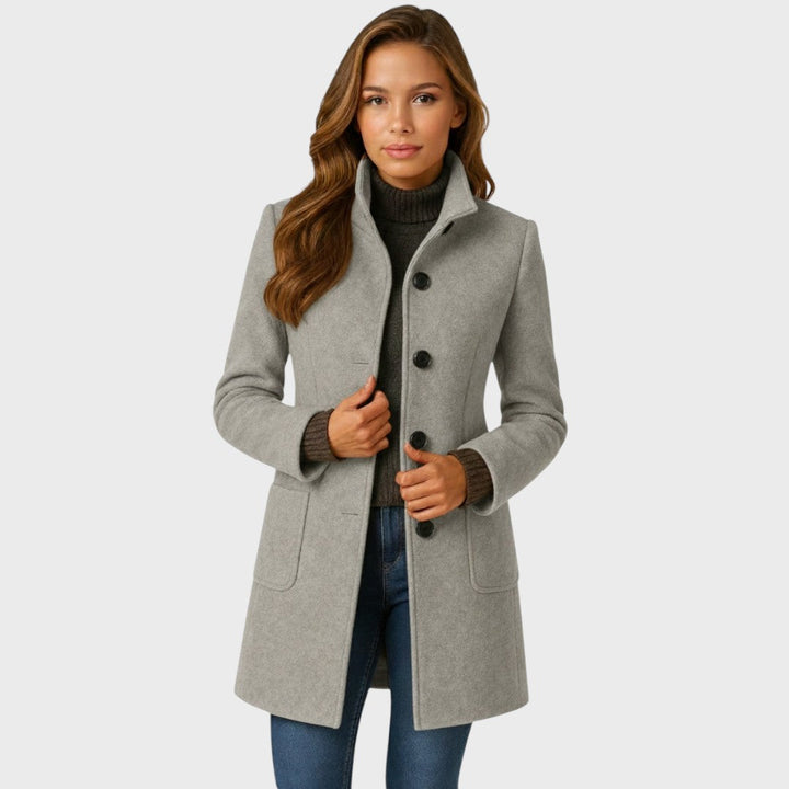 Maddison | Elegant & Warm Women’s Winter Coat – Tailored Wool Button-Up 3