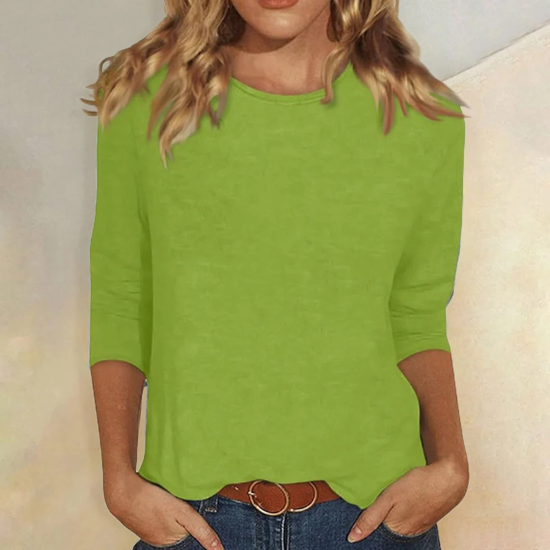 Maisie | Classic quarter Sleeve Everyday Crew Neck Top 5