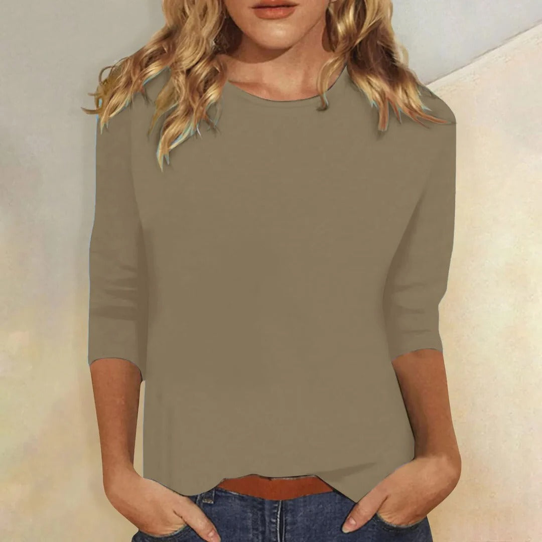 Maisie | Classic quarter Sleeve Everyday Crew Neck Top 6