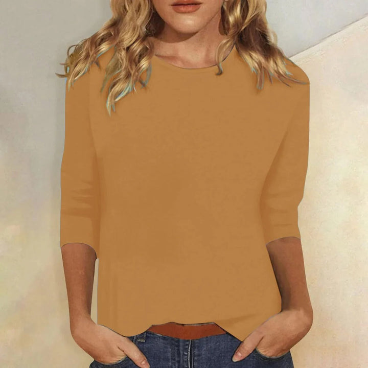 Maisie | Classic quarter Sleeve Everyday Crew Neck Top 8