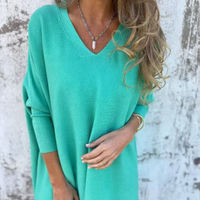 Nora| Müheloses oversized V-Ausschnitt Premium-Stricktop
