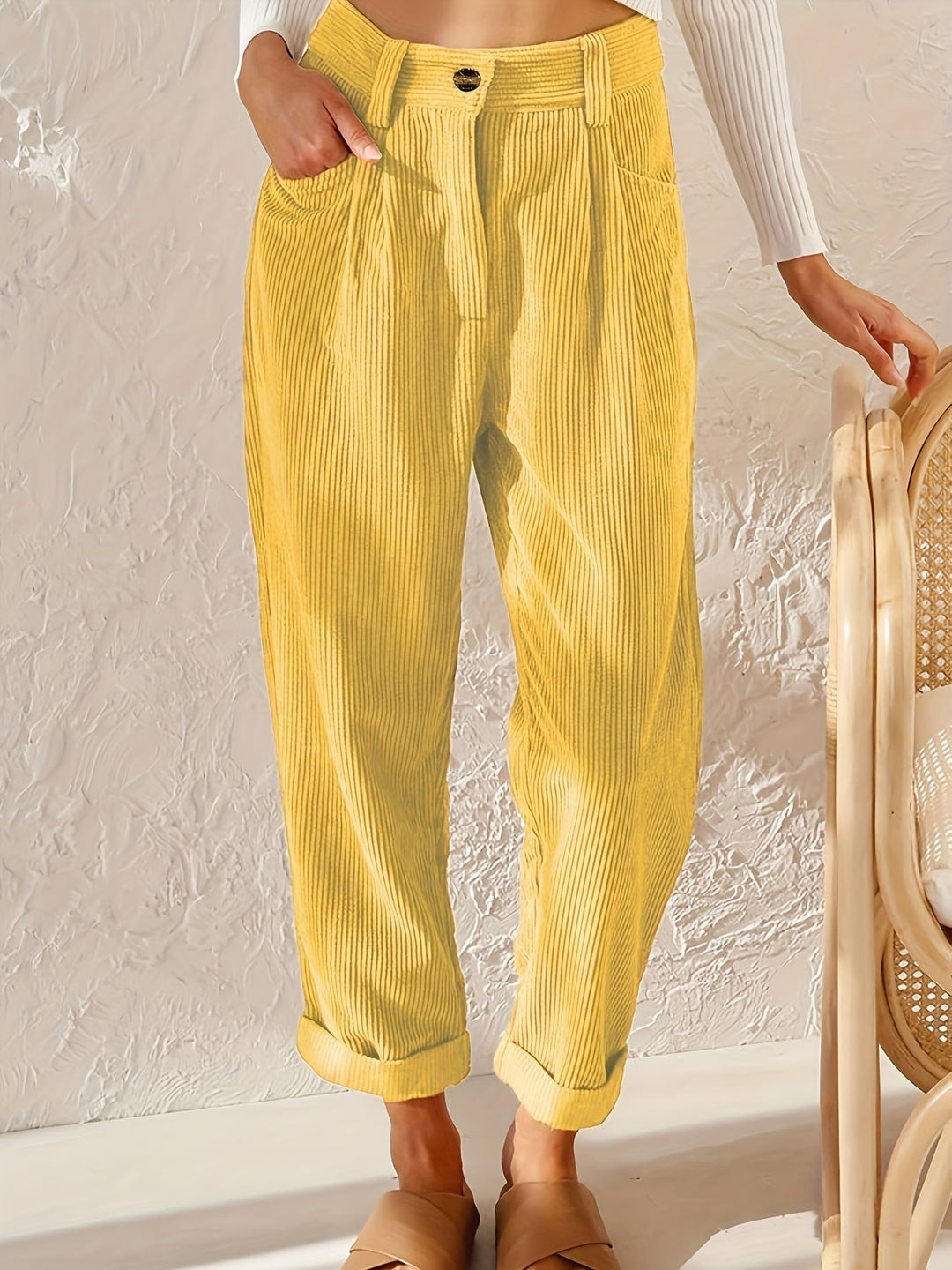 Maple | Corduroy trousers with straight legs 1