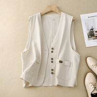 Harper | Classic Sleeveless Button Front Utility Vest