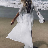 Avalon | Elegant And Flowy Open-Back Maxi Cover Up