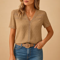 Milou | Sophistication And Romantic Swiss Dot Blouse
