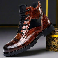 Oliver | Textured And Modern Embossed Premium Leather Boots