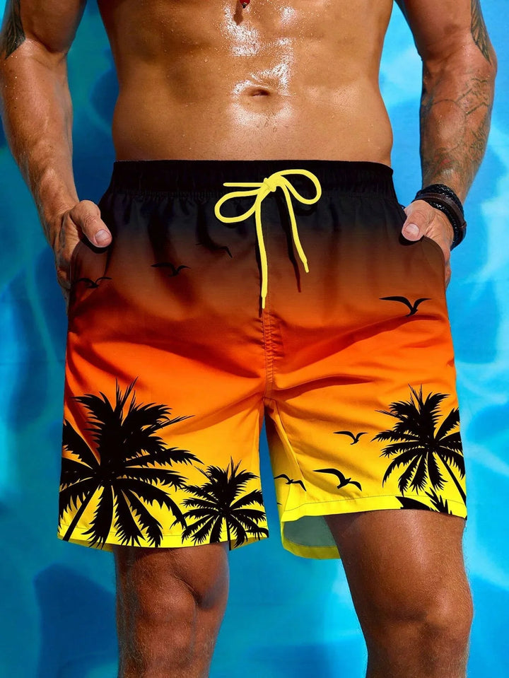 Mason | Palm Paradise Tropical Print bathing shorts 2