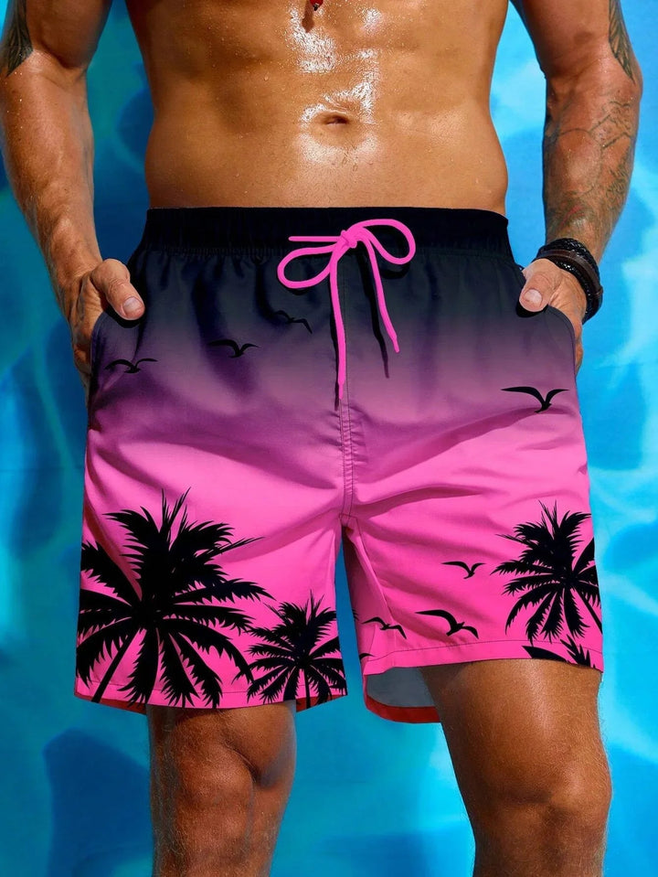 Mason | Palm Paradise Tropical Print bathing shorts 4