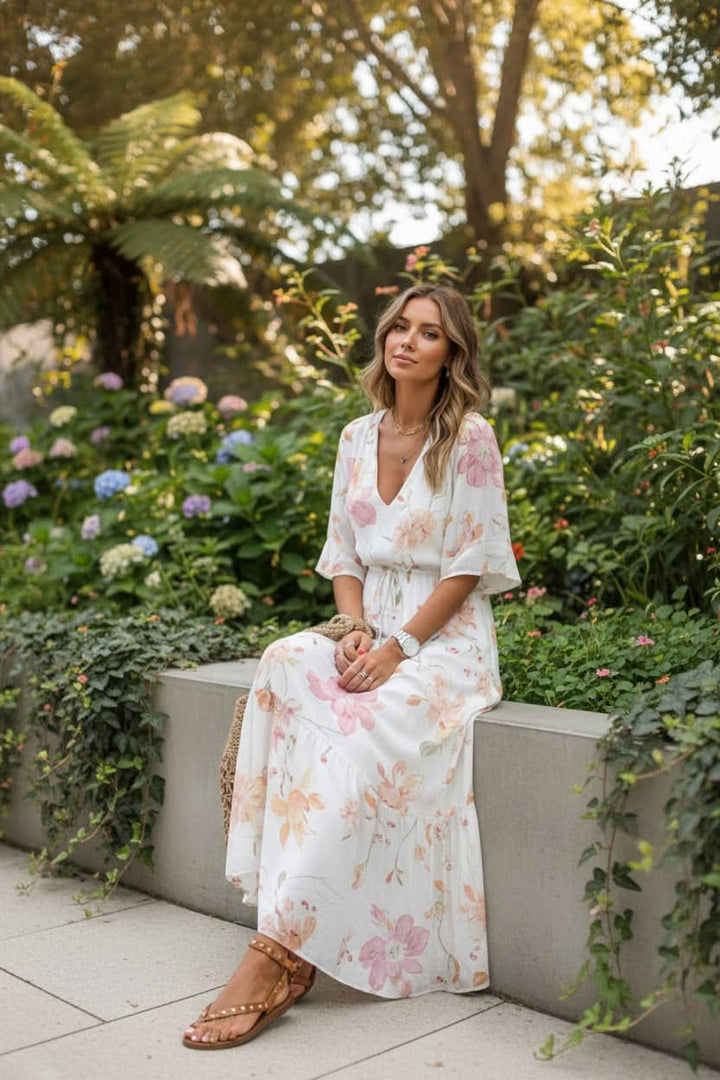 Matilda | Bohemian Floral V-Neck Maxi Dress 7