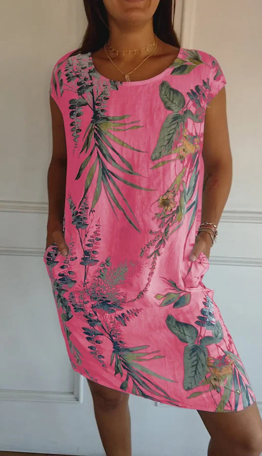 Maya | Breathable Cotton Linen Botanical Summer Dress 6