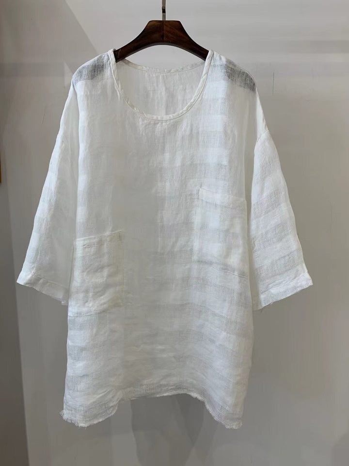 Mila | Relaxed Linen Patch Pocket Tunic Tops 6