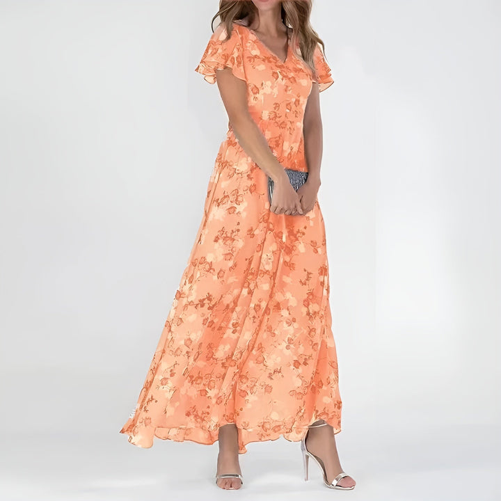 Mila | Romantic Floral V-Neck Maxi Dress 0