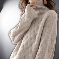 Camille | Warm and Cozy Oversized Turtleneck Knit Sweater