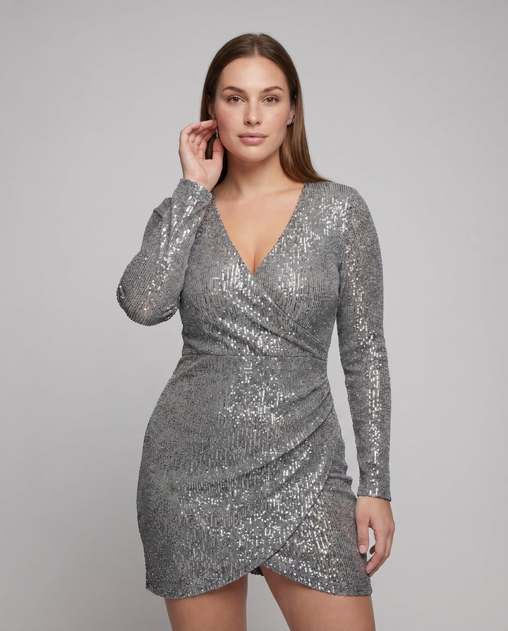 Nova | Wrap Detail Ruffle Bodycon Homecoming Dress 2