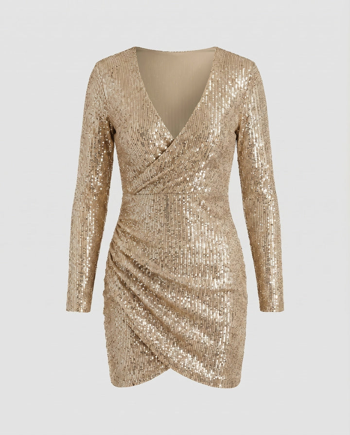 Nova | Wrap Detail Ruffle Bodycon Homecoming Dress 5
