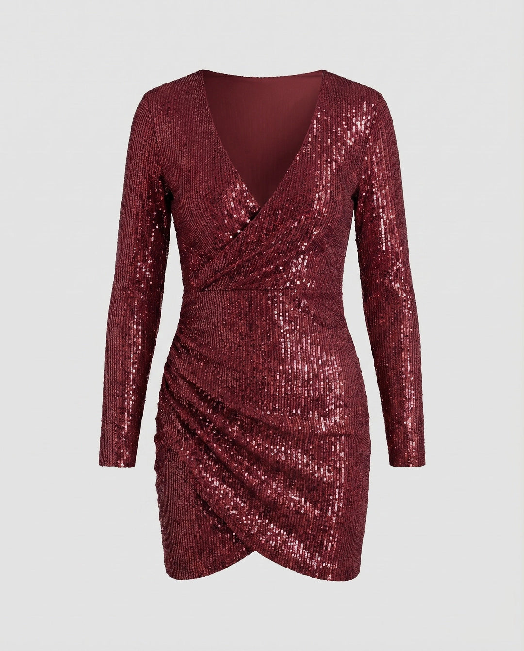 Nova | Wrap Detail Ruffle Bodycon Homecoming Dress 7