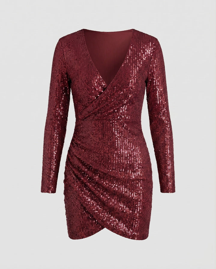 Nova | Wrap Detail Ruffle Bodycon Homecoming Dress 7