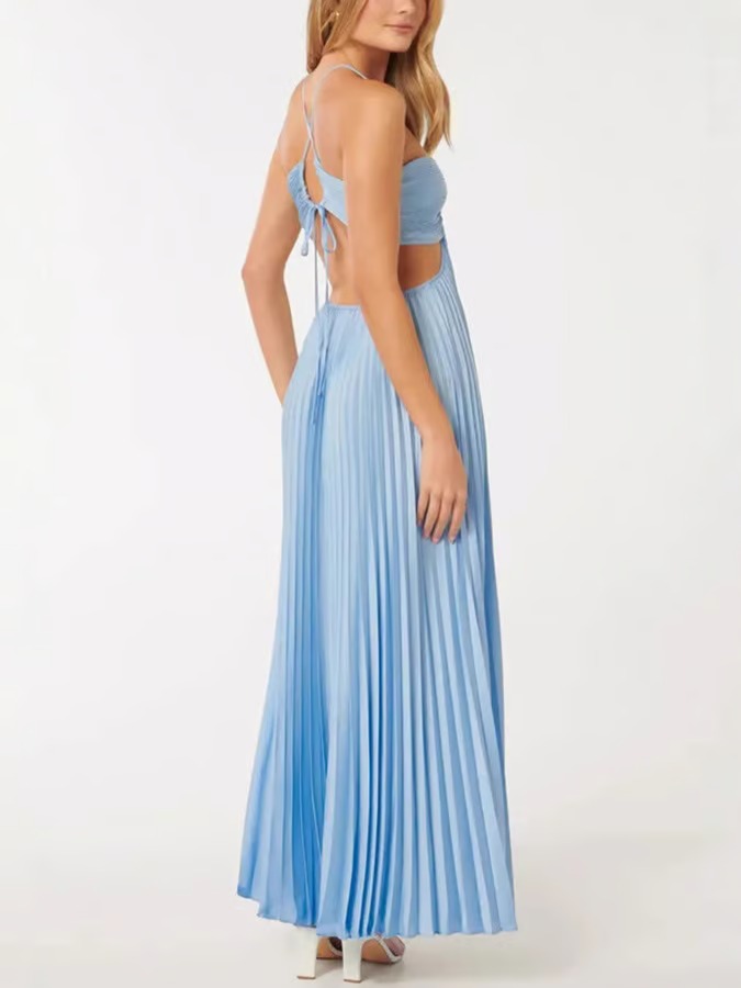 Olivia | Elegant Halterneck Maxi Wedding Guest Dress 4
