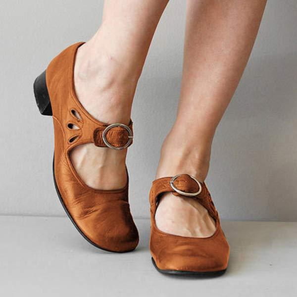 Olivia | Timeless Leather Sandals with Buckle 0