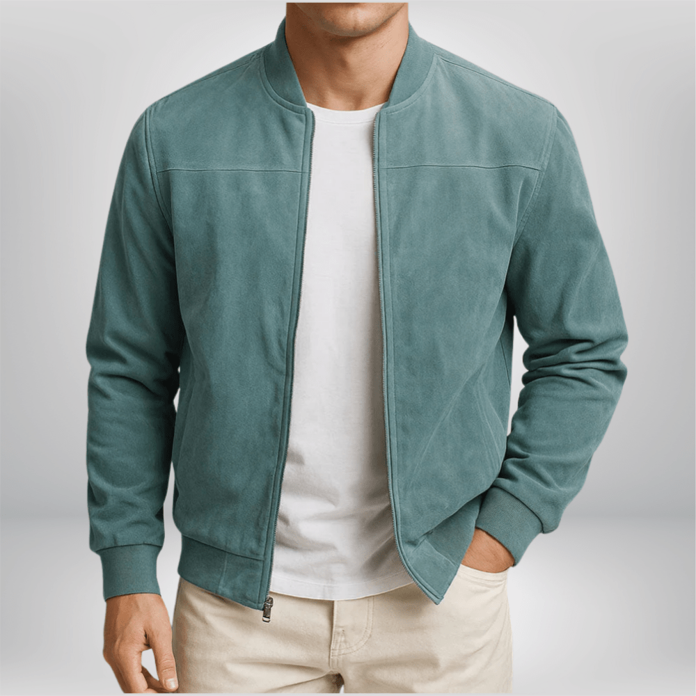 Robert | Timeless and classic leather bomber jacket 3